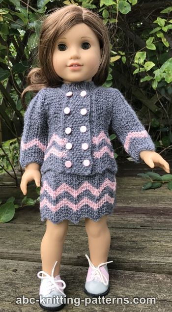 American Girl Doll Chevron Jacket
