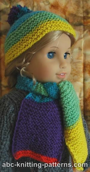 American Girl Doll Garter Stitch Scarf. Difficulty level: Beginner