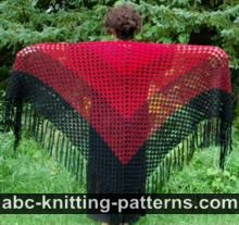 Flame and Ember Shawl