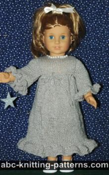 American Girl Doll Sparkling Dress with Empire Waistline