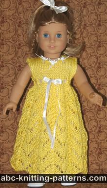 American Girl Doll Empire Waist Lace Dress