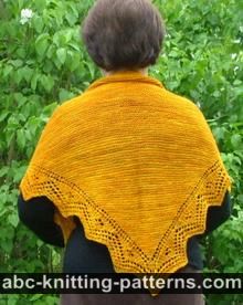 Trellis Border Garter Stitch Lace Shawl