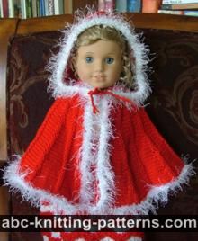 American Girl Doll Cape with Hood