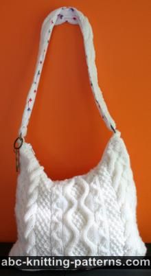 Knit Bag with Cables