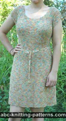 Summer Dress with the Round Yoke 