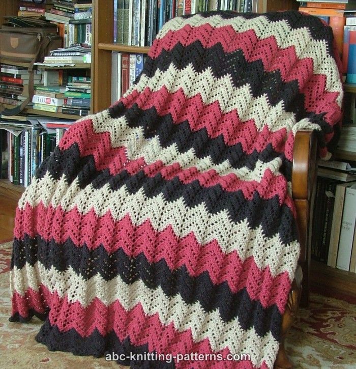 ABC Knitting Patterns - Lace Ripple Afghan