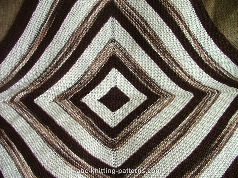 ABC Knitting Patterns Square Stripes Garter Stitch Baby