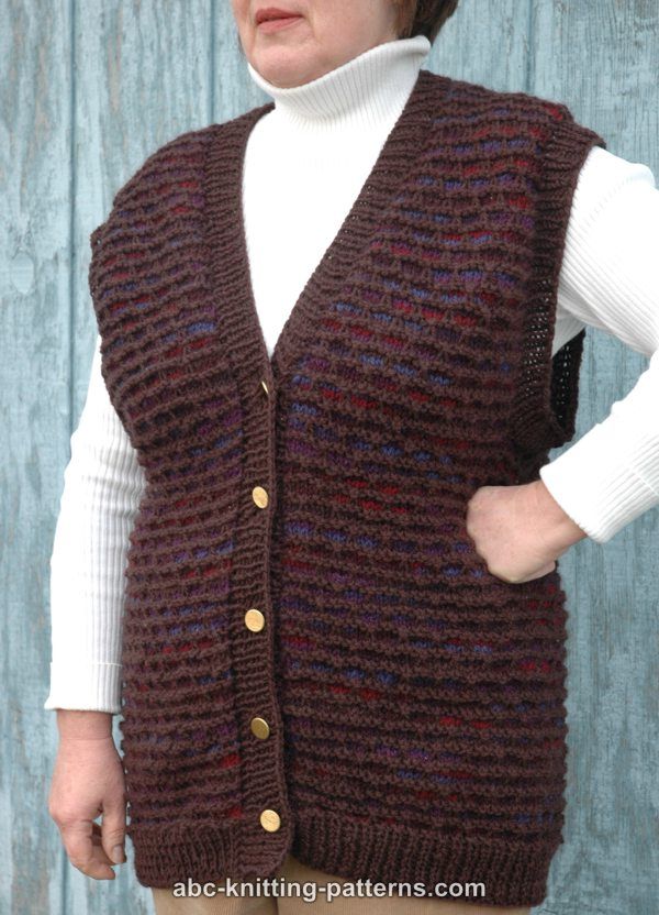 ABC Knitting Patterns TwoTone Seamless Vest