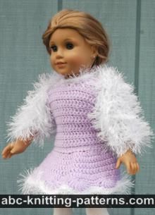 American Girl Doll Fur Shrug