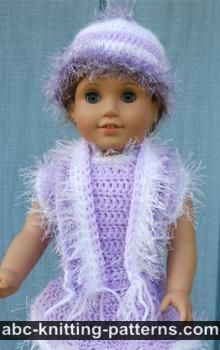 American Girl Doll Fun Fur Hat and Scarf