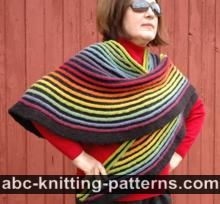 Rainbow Striped Shawl