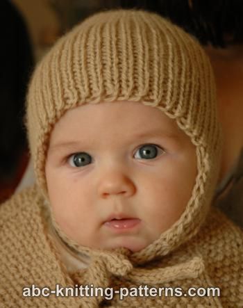 Ribbed Baby Earflap Hat