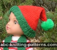 Santa's Elf Outfit for 14 inch Dolls: Hat
