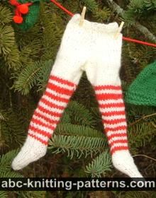 Santa's Elf Outfit for 14 inch Dolls: Tights