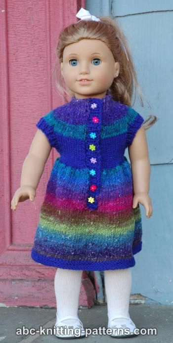 American Girl Doll Round Yoke Dress