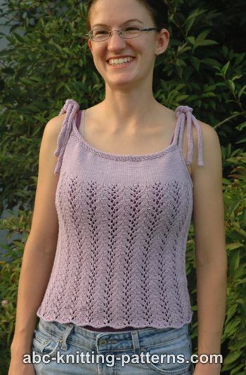 Vine Lace Summer Top with I-Cord Finish