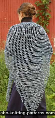 Starry Night Shawl with Crocheted Bead Edging