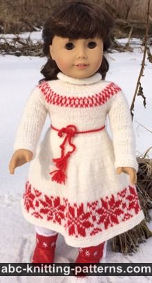 American Girl Doll Nordic Winter Dress