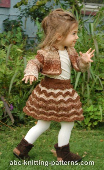 Autumn Gale Child's Chevron Skirt