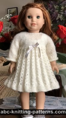 American Girl Doll Pleated Lace Dress