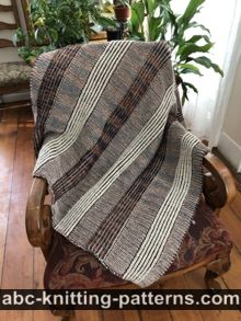 Brioche Stripe Lap Afghan or Blanket