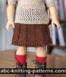 American Girl Doll Faux-Pleat Skirt
