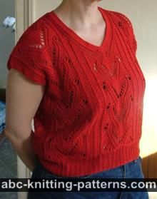 Knitted Red Summer Top