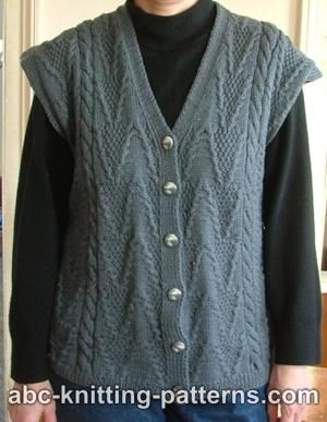 Grey Vest with Cables