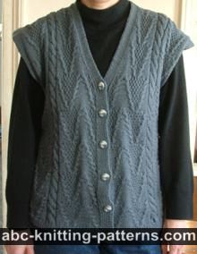 Bernat: Pattern Detail - Alpaca - Natural Vest (knit)