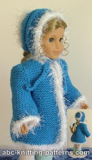 Faux Fur Trimmed Coat for 18-inch Doll
