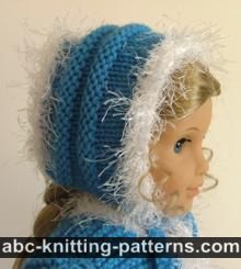 Faux Fur Trimmed Hat for 18-inch Doll
