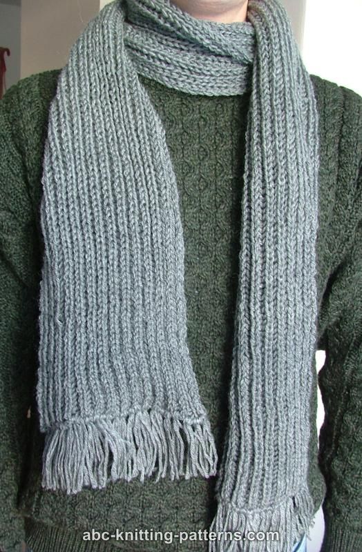 ABC Knitting Patterns - Fisherman's Rib Scarf