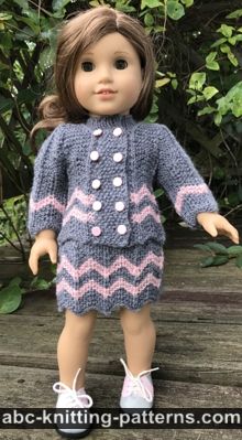 American Girl Doll Chevron Jacket