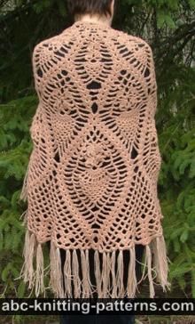 Semi-Circle Pineapple Shawl