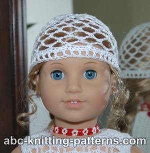 ABC Knitting Patterns - American Girl Doll Lace Hat