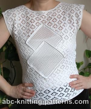 Lace Summer Top with Filet Inserts