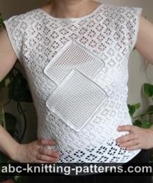 Lace Summer Top with Filet Inserts