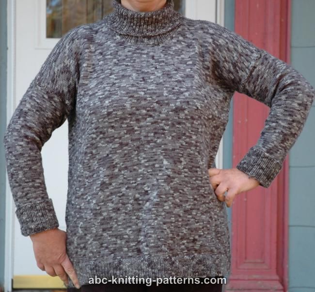 Cropped Turtleneck - Free Knitting Pattern: LB Collection