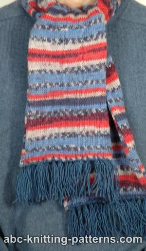 Abc Knitting Patterns Fair Isle Scarf