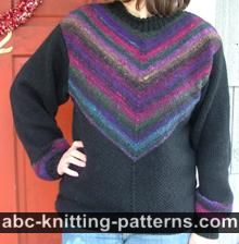 Diagonal Knit Noro Yarn Sweater