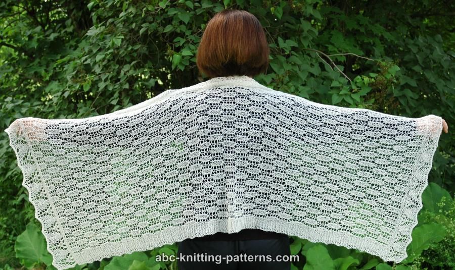 Abc Knitting Patterns Rectangle Lace Shawl