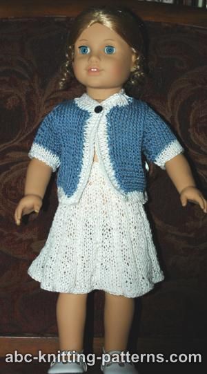 Elegant Suit (Cardigan and Skirt) for 18-inch Doll