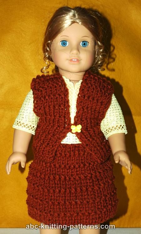Crochet doll vest sales pattern