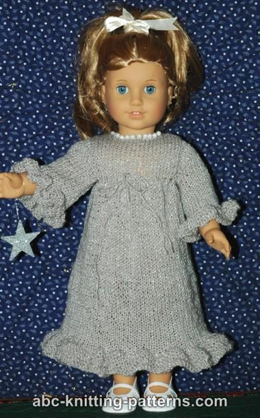 American Girl Doll Sparkling Dress with Empire Waistline