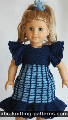 American Girl Doll Empire Waist Dress with Ruffles