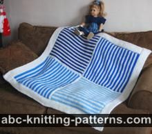 Easy Garter Stitch 4 Patch Baby Blanket