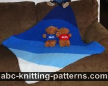 Easy Diagonal Garter Stitch Baby Blanket