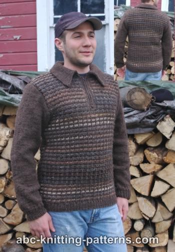 Noro Yarn Men Zipper Sweater