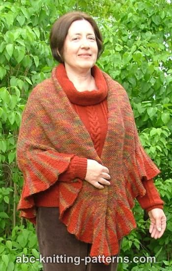 Autumn Shawl with Ruffle