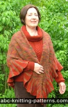 Autumn Shawl with Ruffle